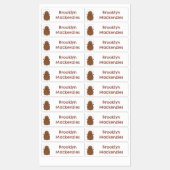 Schattigee aardappelspringtouw cartoon gepersonali labels (Vel)