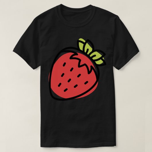Schattigee Aardbei Abstract Minimalistisch Kindera T-shirt (Design voorkant)