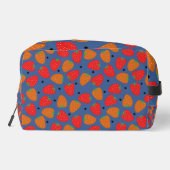 Schattigee Aardbei Bloemen Rood Sinaasappel Blauw Toilettasje (Achterkant)