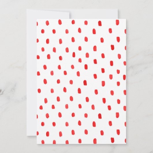 Schattigee aardbei eerste verjaardagsfeestuitnodig kaart (Achterkant)