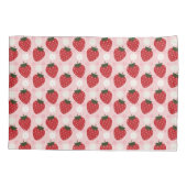 Schattigee aardbei en Daisy Kussensloop (Achterkant)