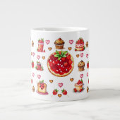 Schattigee aardbei 💗🍓🥨 grote koffiekop (Voorkant)