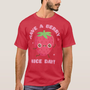 Schattigee aardbei hebben een mooie bessendag t-shirt