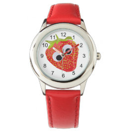 Schattigee Aardbei Kinder Horloge Rode Strap