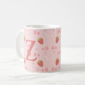 Schattigee aardbei met bloemen. koffiemok (Voorkant links)