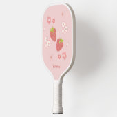 Schattigee aardbei met bloemen. pickleball paddle (Links)
