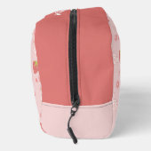 Schattigee aardbei met bloemen. toilettasje (Rechts)