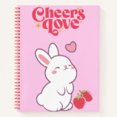 Schattigee aardbei 💗🍓🌷 notitieboek (Voorkant)