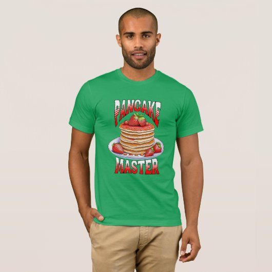Schattigee aardbei pannenkoeken Foodie T-shirt (Voorkant volledig)
