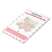 Schattigee aardbei trakteert maandelijks maaltijdp notitieblok (Schuin)