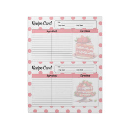 Schattigee aardbei trakteert recept Kaart Notitieblok