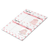 Schattigee aardbei trakteert recept Kaart Notitieblok (Schuin)