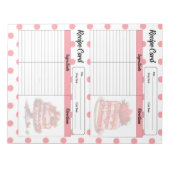 Schattigee aardbei trakteert recept Kaart Notitieblok (Voorkant)