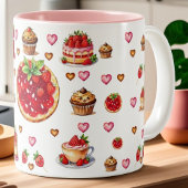 Schattigee aardbei 💗🍓🥨 tweekleurige koffiemok