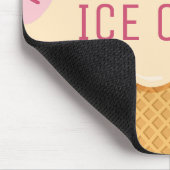 Schattigee aardbei vanille ijs Schattige Dessert Muismat (Hoek)