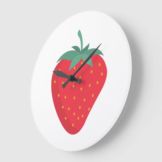 Schattigee aardbei wandklok (Hoek)