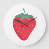 Schattigee aardbei wandklok (Voorkant)