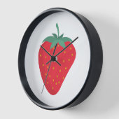 Schattigee aardbei wandklok (Hoek)