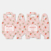 Schattigee Aardbeien Berry Eerste 1e Verjaardag Ga Bedankdoosjes (Ongevouwen)