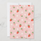 Schattigee Aardbeien Berry Eerste 1e Verjaardag Kaart (Achterkant)