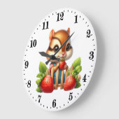 Schattigee aardbeien chipmunk liefhebbers grote klok (Hoek)