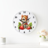 Schattigee aardbeien chipmunk liefhebbers grote klok (Huis)