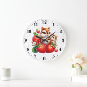 Schattigee aardbeien chipmunk liefhebbers grote klok (Huis)