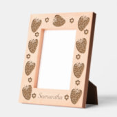 Schattigee aardbeien en bloemen gegraveerde lijstjes (Links)