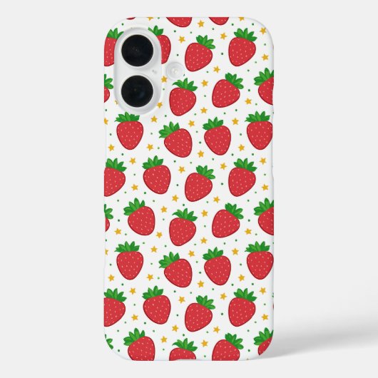 Schattigee aardbeien en sterren Case-Mate iPhone case (Achterkant)