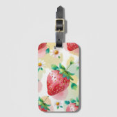 Schattigee aardbeien regenboog Daisy verjaardagsfe Bagagelabel (Voorkant (verticaal))
