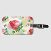 Schattigee aardbeien regenboog Daisy verjaardagsfe Bagagelabel (Voorkant (horizontaal))