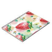 Schattigee aardbeien regenboog Daisy verjaardagsfe Notitieboek (Linkerzijde)