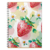 Schattigee aardbeien regenboog Daisy verjaardagsfe Notitieboek (Voorkant)