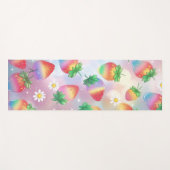 Schattigee aardbeien regenboog patroon workout voo yogamat (Voorkant (horizontaal))