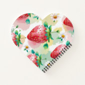 Schattigee aardbeien regenboog verjaardagsfeestje notitieboek (Achterkant)