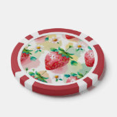 Schattigee aardbeien regenboog verjaardagsfeestje poker chips (Enkel)