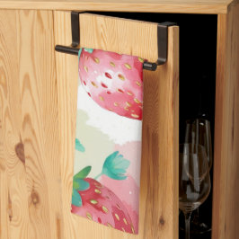 Schattigee aardbeien regenboog verjaardagsfeestje theedoek