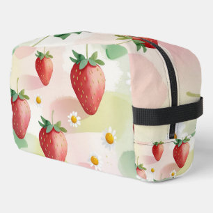 Schattigee aardbeien regenboog verjaardagsfeestje toilettasje