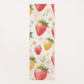 Schattigee aardbeien regenboog verjaardagsfeestje yogamat (Voorkant)
