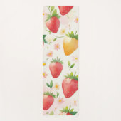 Schattigee aardbeien regenboog verjaardagsfeestje yogamat (Voorkant)