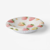 Schattigee aardbeien regenboogpatroon verjaardagsf papieren kommen (Gebogen)