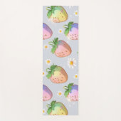 Schattigee aardbeien regenboogpatroon verjaardagsf yogamat (Voorkant)