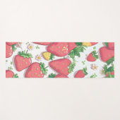 Schattigee aardbeien Roze patroon verjaardagsfeest Yogamat (Voorkant (horizontaal))