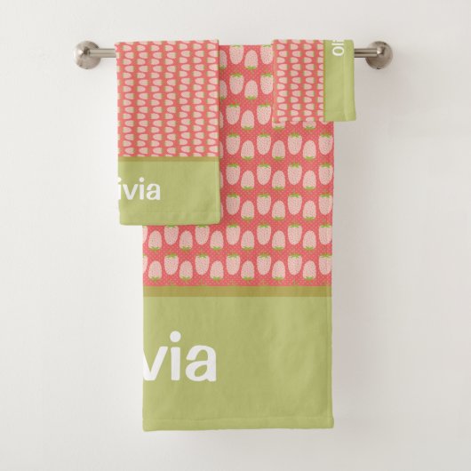 Schattigee aardbeienbes eerst bad handdoek (Insitu)