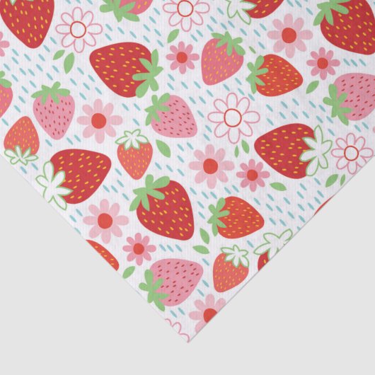 Schattigee aardbeienbessen zoet tissuepapier (Detail)