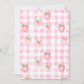 Schattigee aardbeienfruit Daisy Berry eerste verja Kaart (Achterkant)