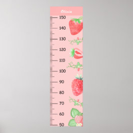 Schattigee aardbeiengroeigrafiek poster