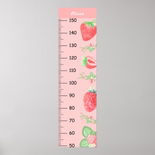 Schattigee aardbeiengroeigrafiek poster (Voorkant)