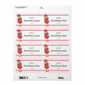  Schattigee aardbeienjam Etiket (Full Sheet)