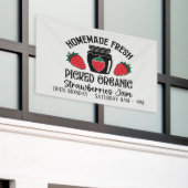 Schattigee aardbeienjam toevoegen dagen keer lever spandoek (Buitenkant Gebouw)